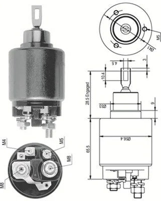 Solenoidno stikalo, zaganjalnik MAGNETI MARELLI 940113050124