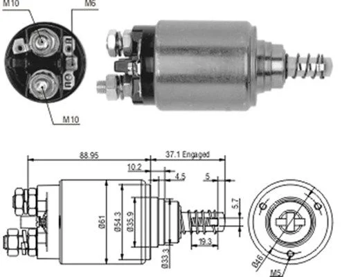 Solenoid Switch, starter MAGNETI MARELLI 940113050186