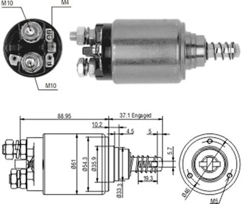 Solenoid Switch, starter MAGNETI MARELLI 940113050187
