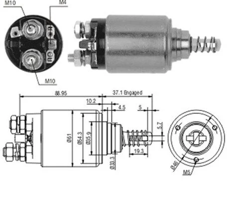 Solenoid Switch, starter MAGNETI MARELLI 940113050189