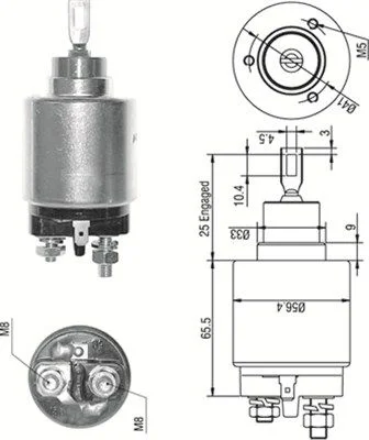 Solenoid Switch, starter MAGNETI MARELLI 940113050273