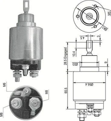 Solenoidno stikalo, zaganjalnik MAGNETI MARELLI 940113050348