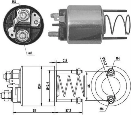 Solenoid Switch, starter MAGNETI MARELLI 940113050382