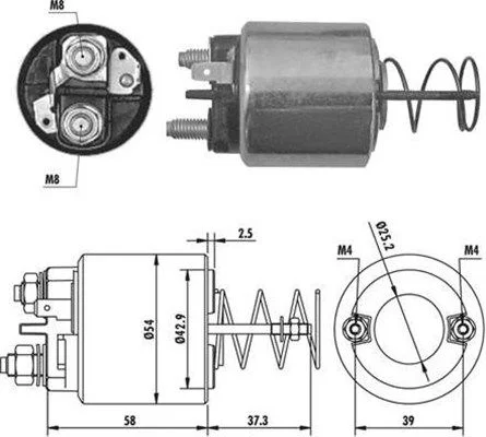 Solenoid Switch, starter MAGNETI MARELLI 940113050386