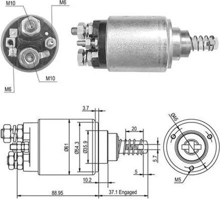 Solenoid Switch, starter MAGNETI MARELLI 940113050389