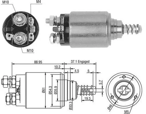 Solenoid Switch, starter MAGNETI MARELLI 940113050402