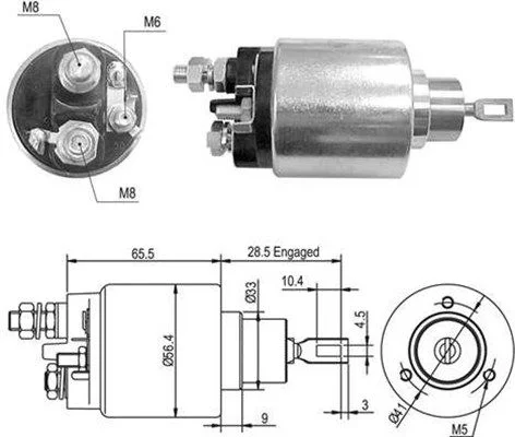 Solenoid Switch, starter MAGNETI MARELLI 940113050429
