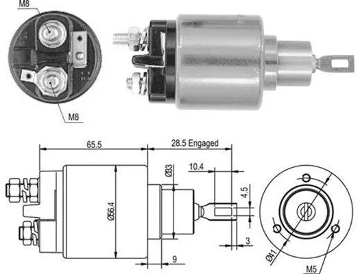 Solenoidno stikalo, zaganjalnik MAGNETI MARELLI 940113050435