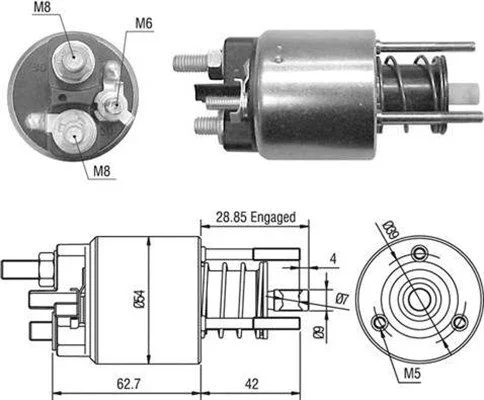 Solenoid Switch, starter MAGNETI MARELLI 940113050453