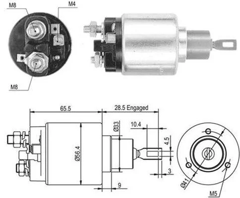 Solenoid Switch, starter MAGNETI MARELLI 940113050461