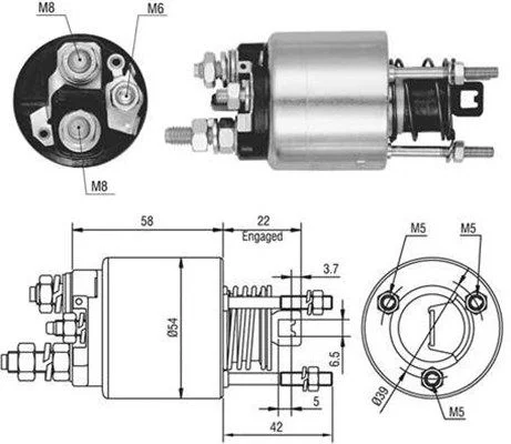 Solenoid Switch, starter MAGNETI MARELLI 940113050526